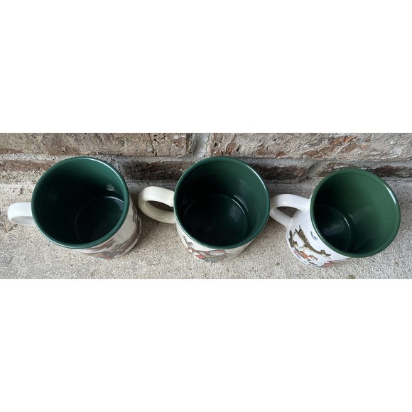 Lot of 3 Vintage 90s Potpurri Press Christmas Santa Claus Coffee Cups Mugs - Picture 2 of 10